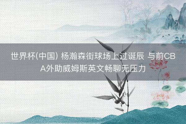 世界杯(中国) 杨瀚森街球场上过诞辰 与前CBA外助威姆斯英文畅聊无压力
