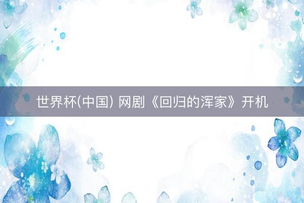 世界杯(中国) 网剧《回归的浑家》开机