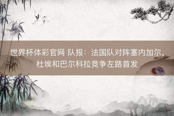 世界杯体彩官网 队报：法国队对阵塞内加尔，杜埃和巴尔科拉竞争左路首发