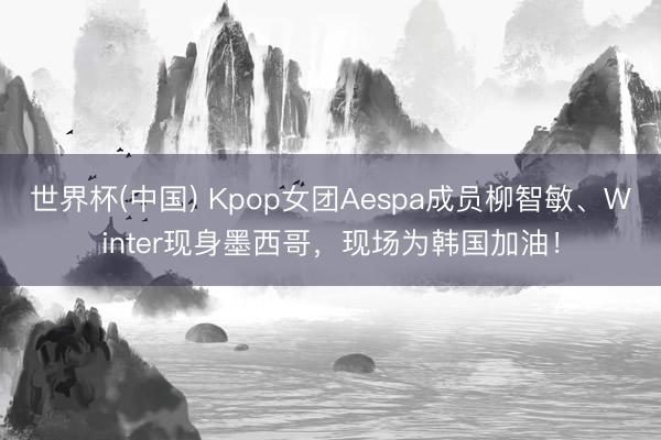 世界杯(中国) Kpop女团Aespa成员柳智敏、Winter现身墨西哥,现场为韩国加油!