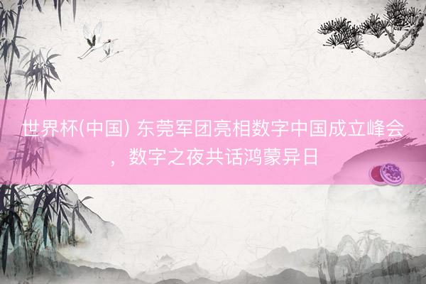世界杯(中国) 东莞军团亮相数字中国成立峰会,数字之夜共话鸿蒙异日